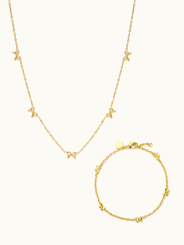 Mini Bow Kette & Armband Set