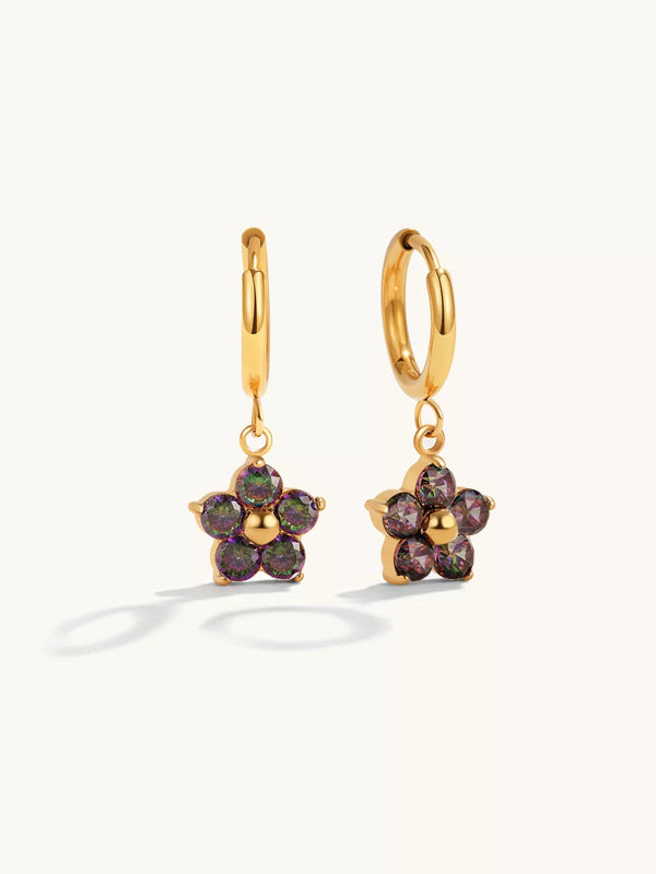 Colorful Flower Ohrringe Gold 