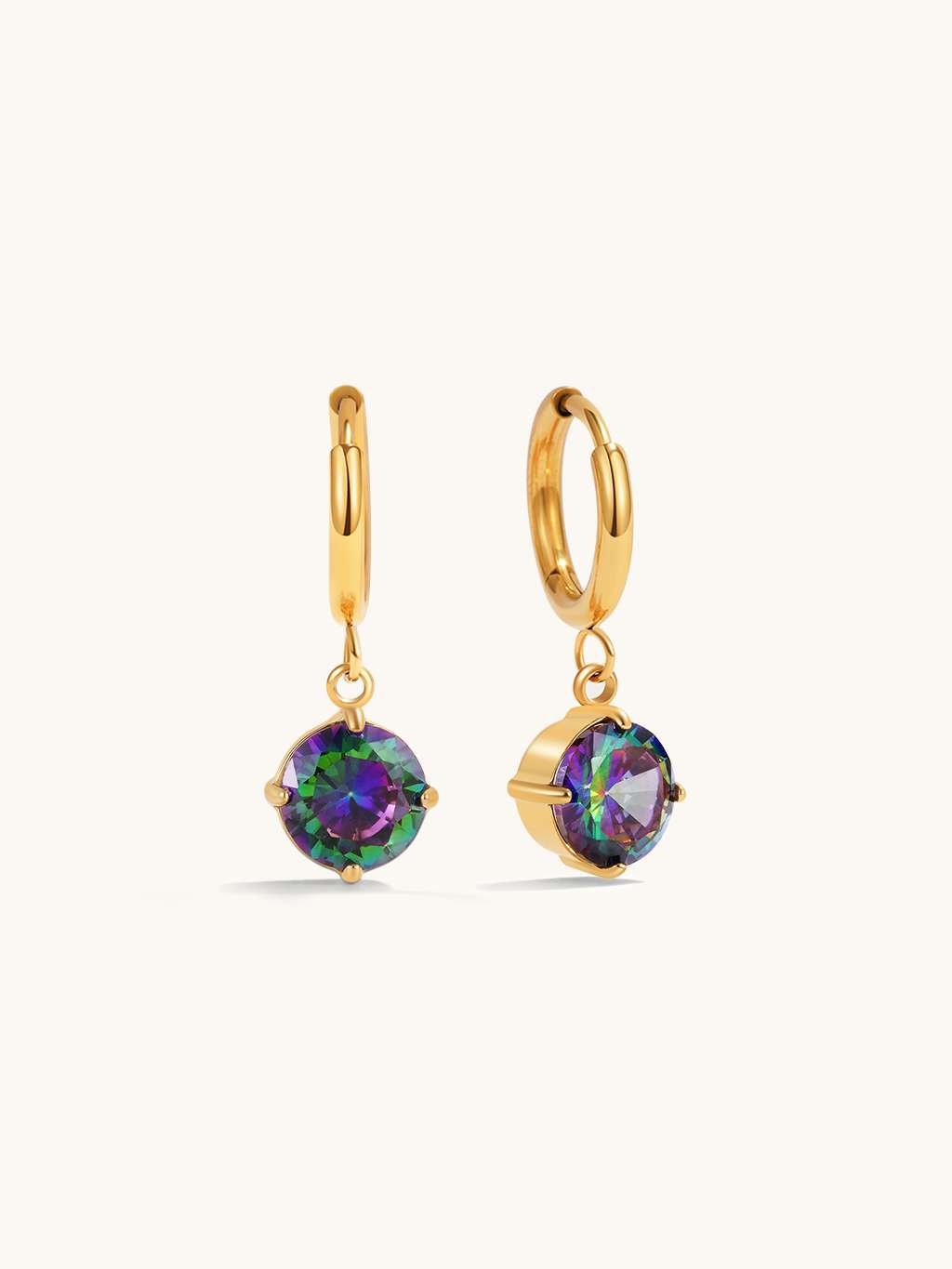 Colorful Gentle Shine Ohrringe Gold 11mm