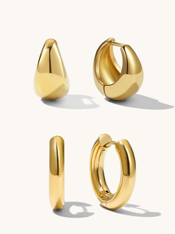 Dome & Basic Everyday Ohrringe Set