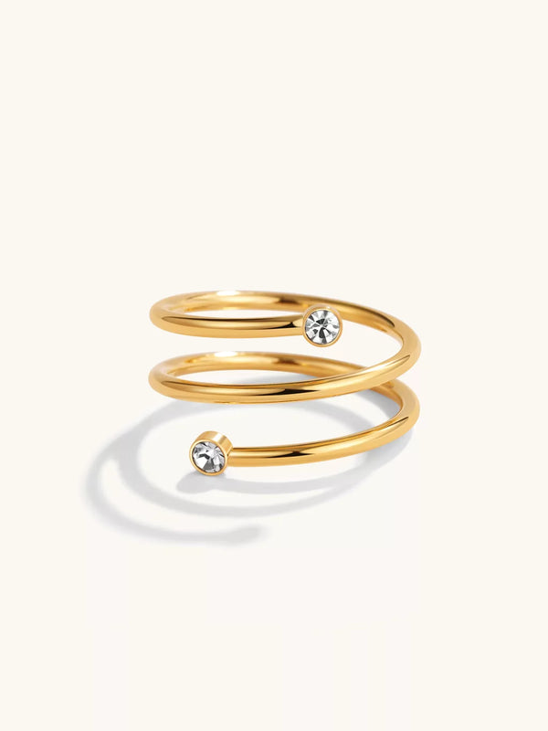 Double Round Coil Ring