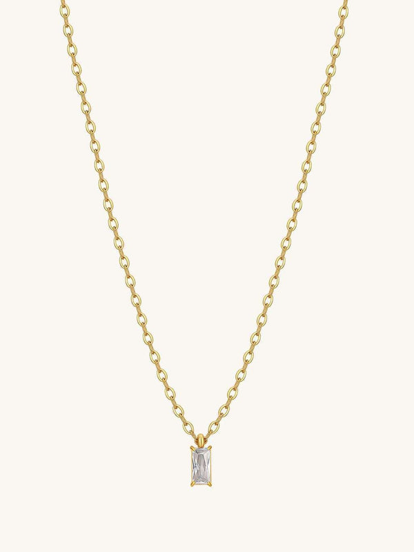 Zirconia Kette Gold