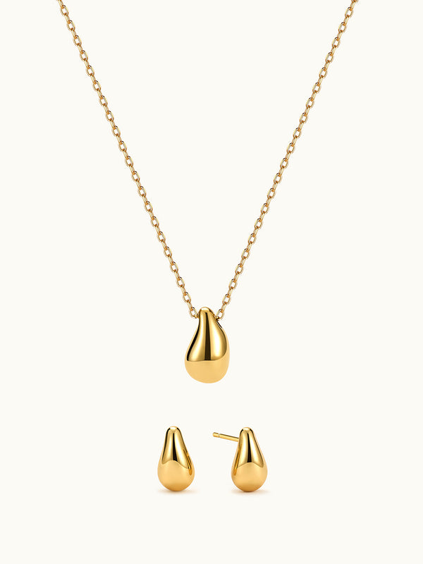Teardrop Kette & Ohrringe Set