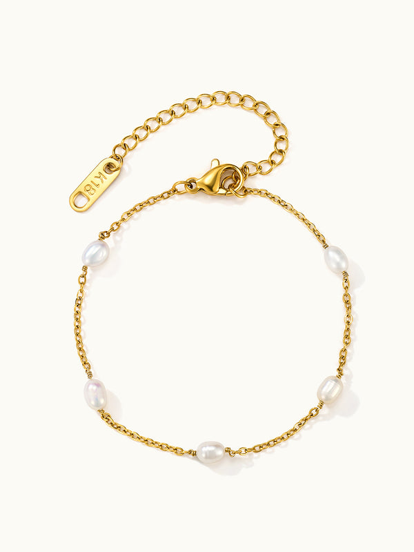 Multi Pearl Chain Armband