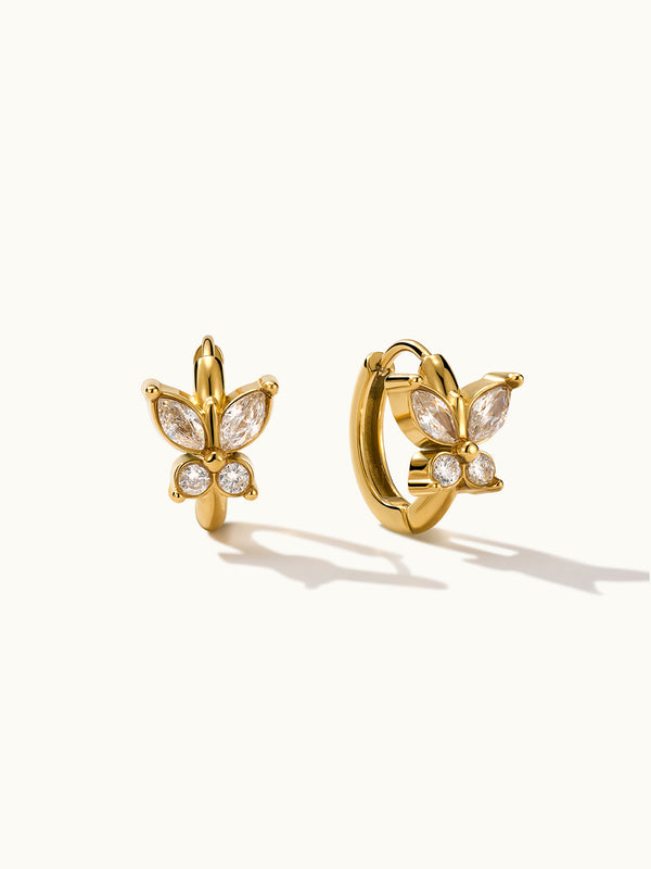 Butterfly Zirkon Hoop Ohrringe