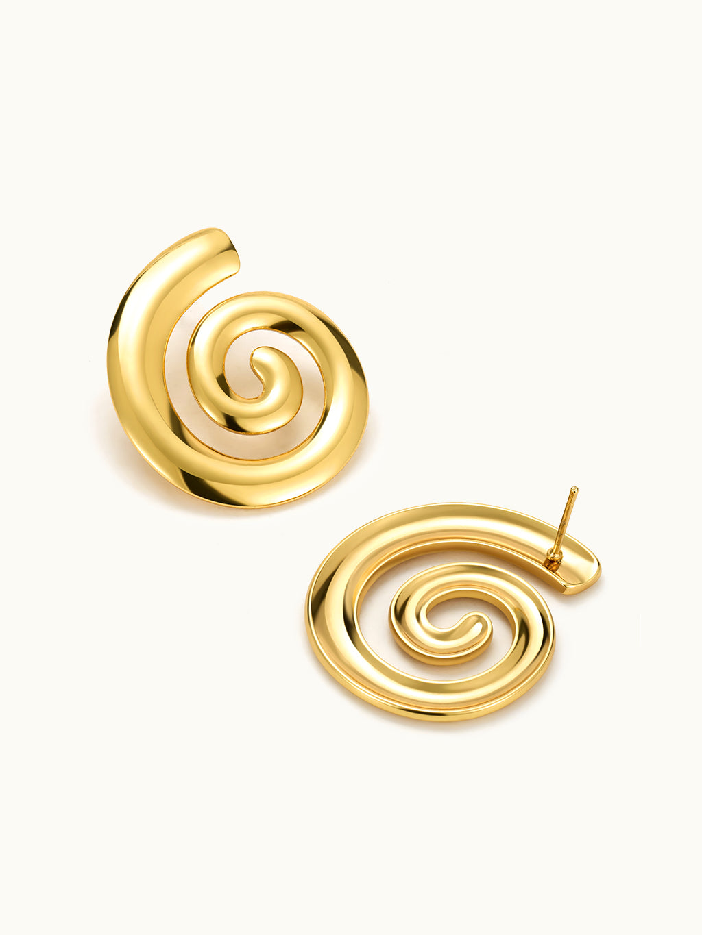 Swirl Curve Stud Ohrringe