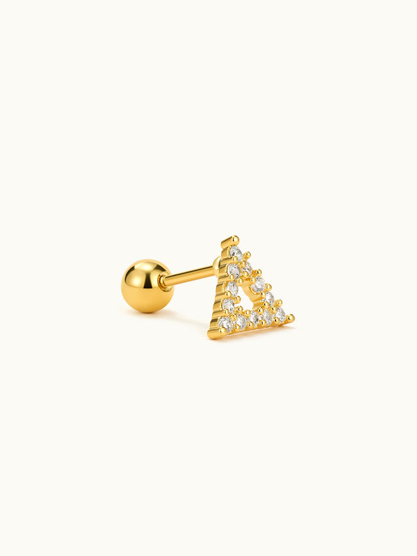 Pave Zirkonia Triangle Piercing