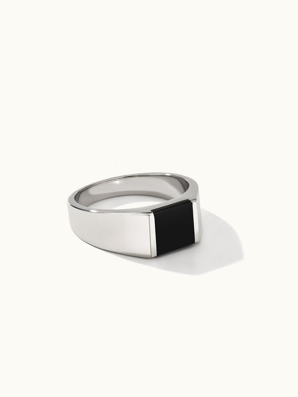 Rectangular Black Onyx Ring