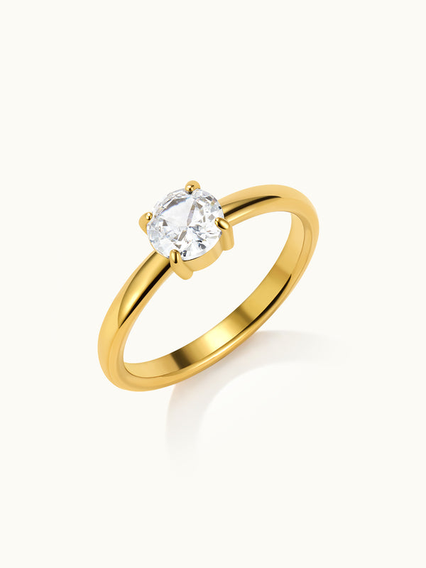 Solitaire Zirkon Engagement Ring