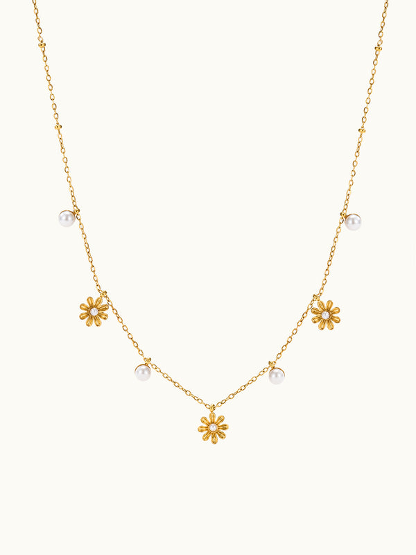 Daisy Flower Pearl Kette