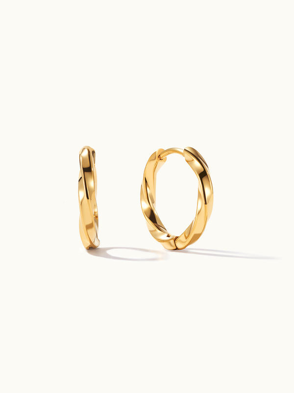Twisted Small Hoop Ohrringe