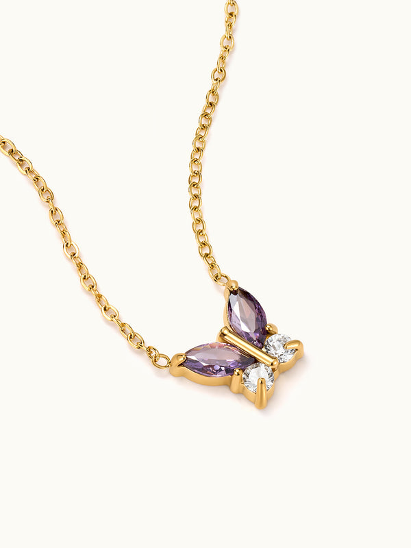 Zirkonia Butterfly Charm Kette