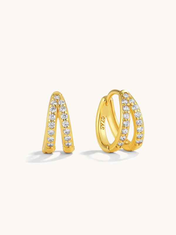 Double Glitter Hoop Ohrringe 10mm