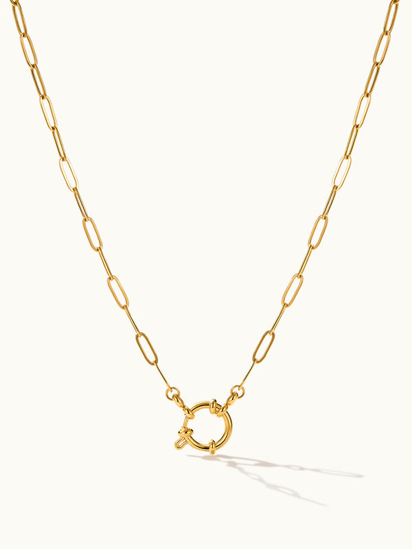 Circular Spring Clasp Paperclip Chain Kette