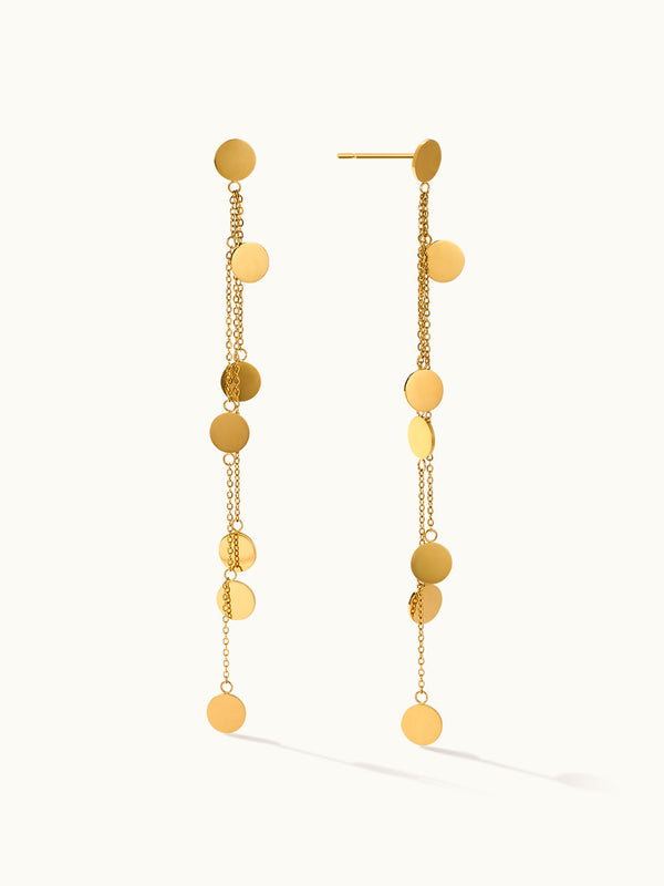 Disc Dangle Tassel Ohrringe