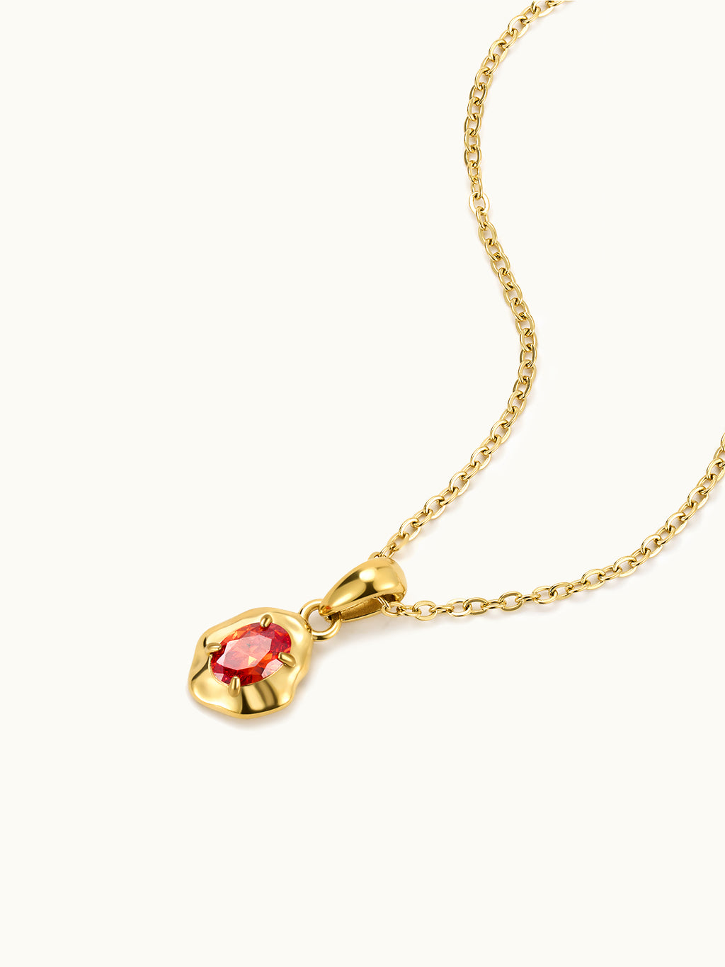 Irregular Inlaid Zirkon Kette