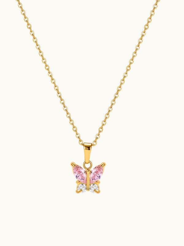 Pink Butterfly Kette