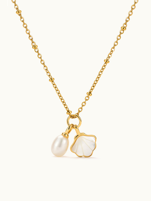 Pearl Seashell Pendant Kette