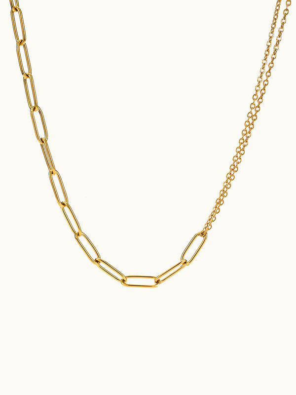 Paperclip And Double Rope Kette