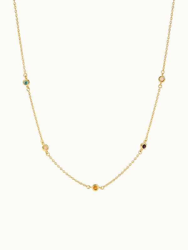 Multi Color Gemstone Kette
