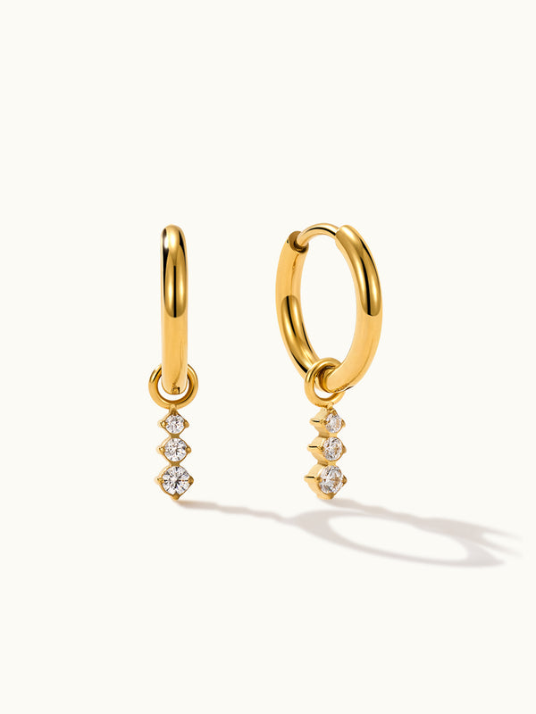 Articulated Zirkonia Charm Ohrringe