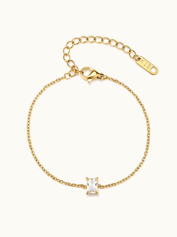 Single Square Zirkonia Armband