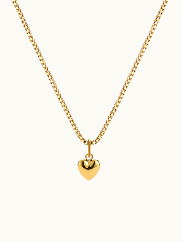 Heart Pendant Box Chain Kette