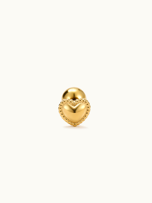 Heart Ruffle Button Piercing