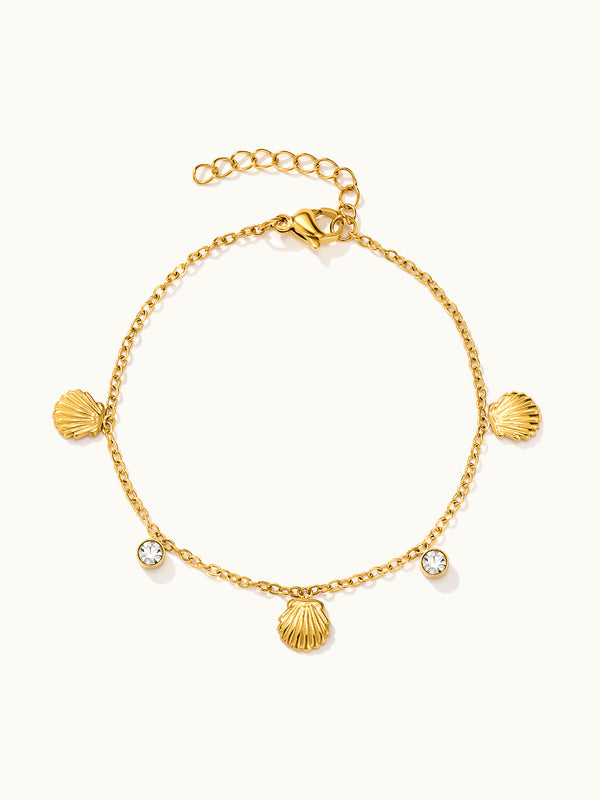 Zirkon Shell Pendant Armband