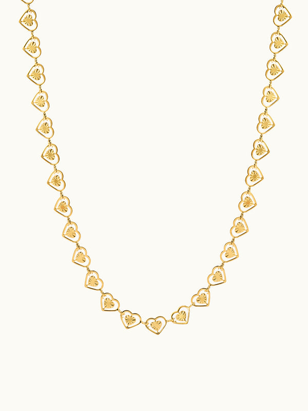 Two Heart Pattern Hollow Kette