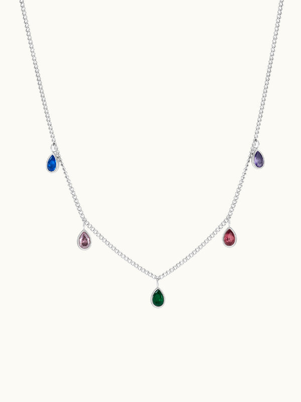 Colorful Teardrop Tassel Kette