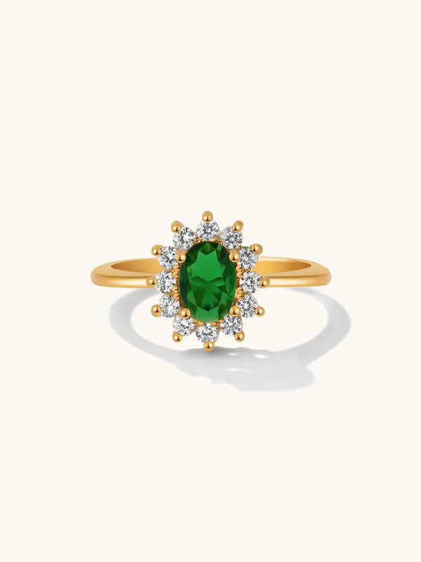 Grüner Vintage Ring Gold