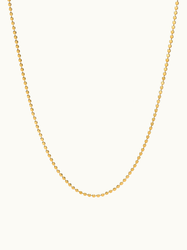 Round Flat Tablet Bead Kette
