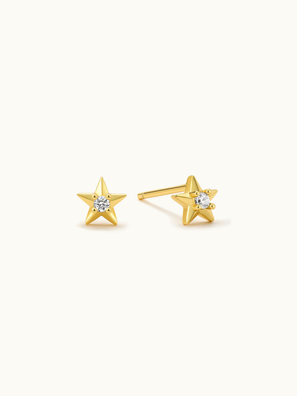 Zirkonia Five-pointed Star Stud Ohrringe