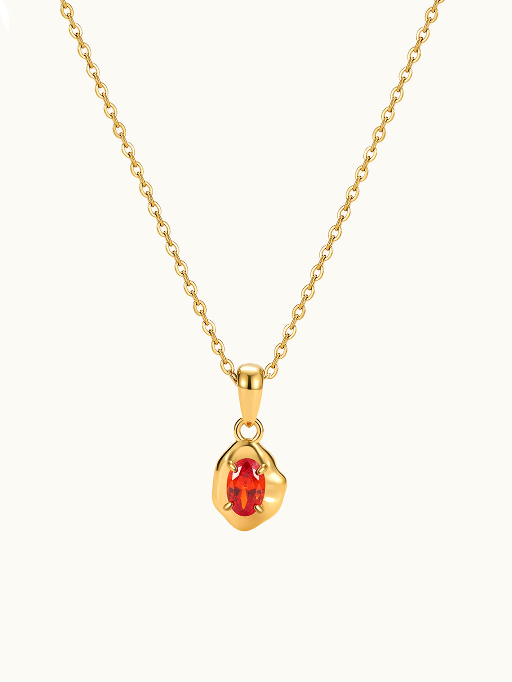 Irregular Inlaid Zirkon Kette