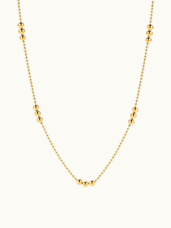 Tri-Beaded Gold Kette