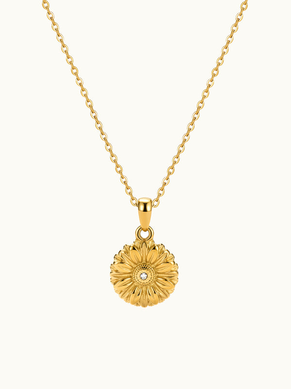 Shiny Sunflower Zirkon Kette