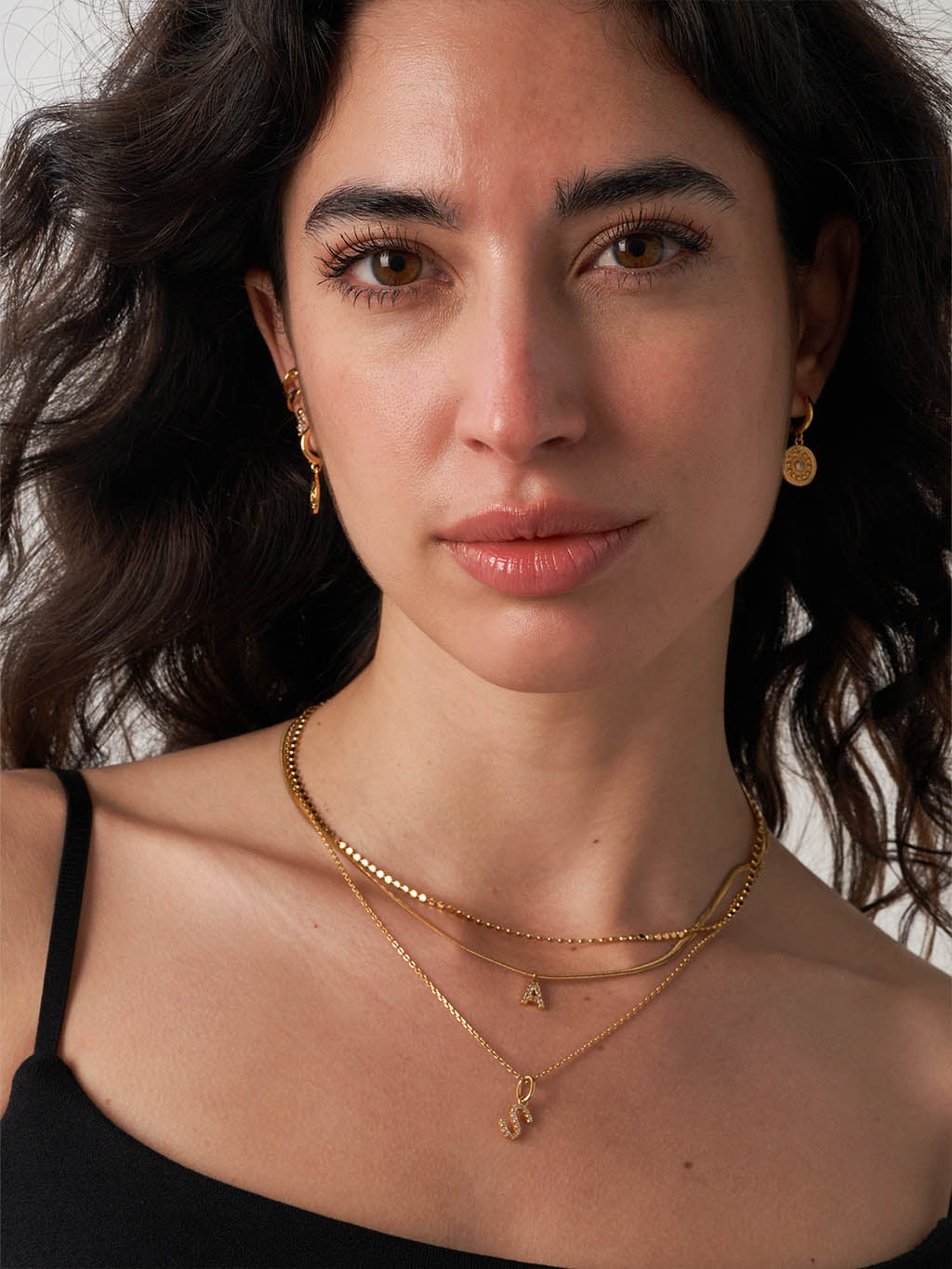 Diamond Pave Letter A Kette