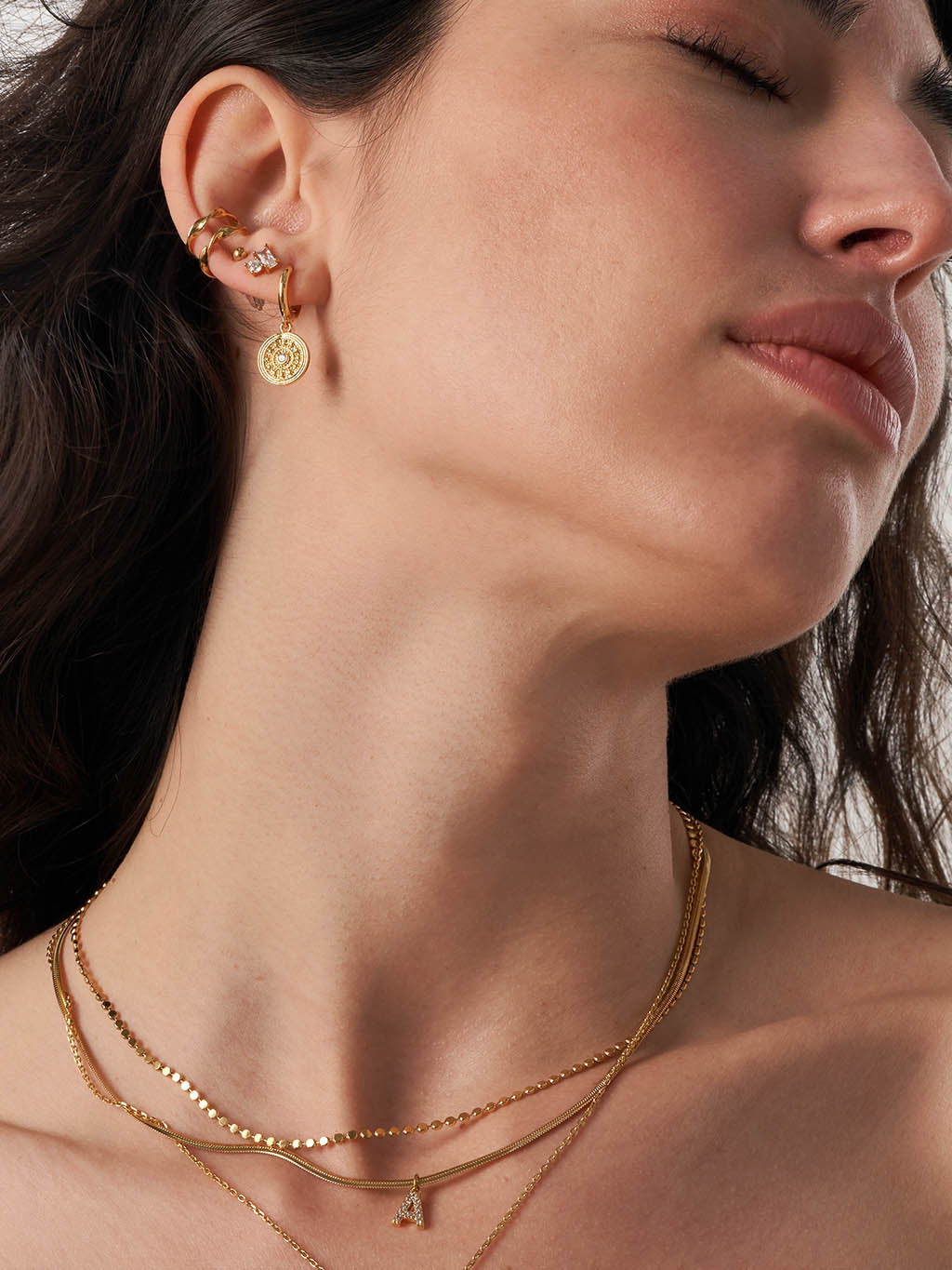 Diamond Pave Letter A Kette