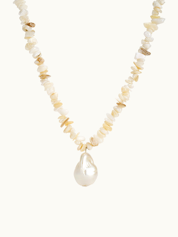 Baroque Pearl Spiral Shell  Kette