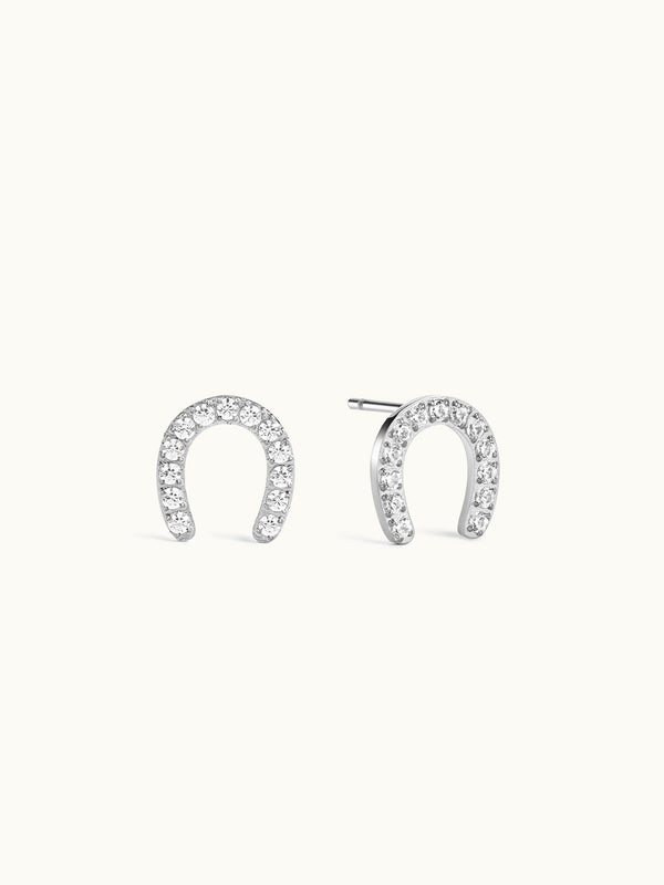 Mini Horseshoe Zirkonia Studs