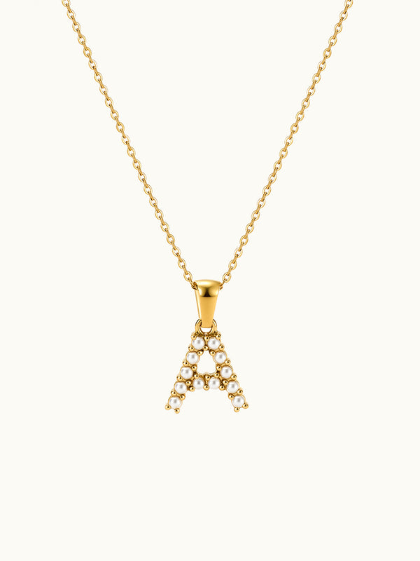 Pearl Letter A Kette