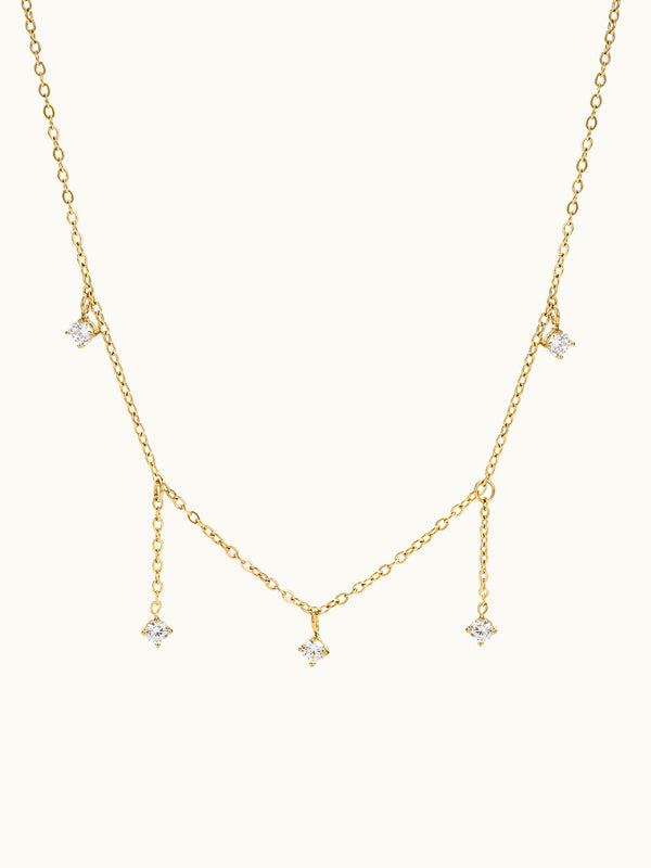 Shinning Zirkonia Drop Kette