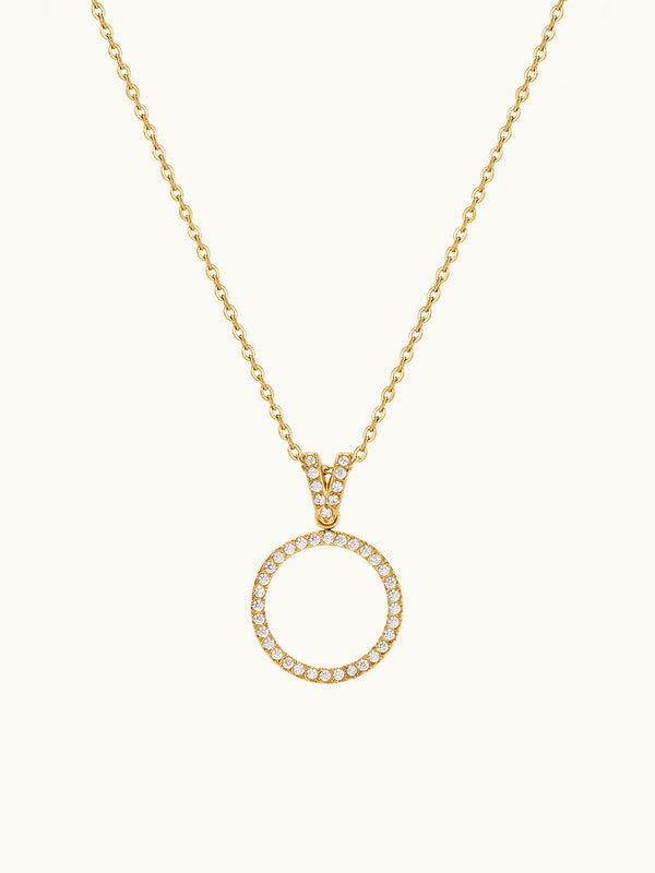 V-Shape Circle Pendant Kette