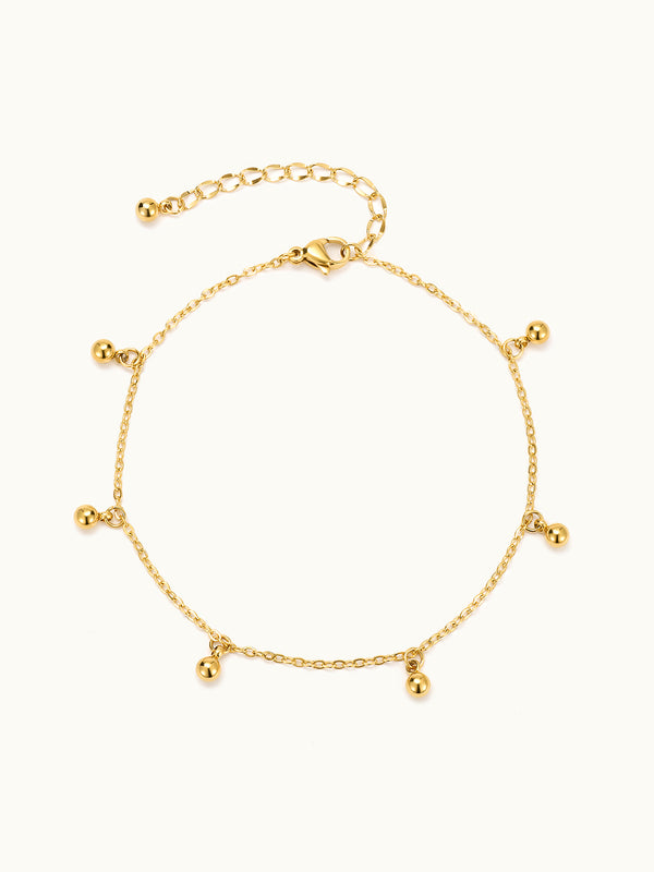 Charm Link Round Gold Fusskettchen