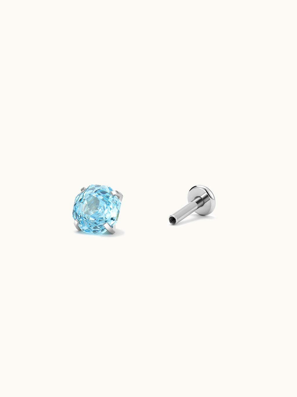 Round-Cut Blue Zirkon Piercing