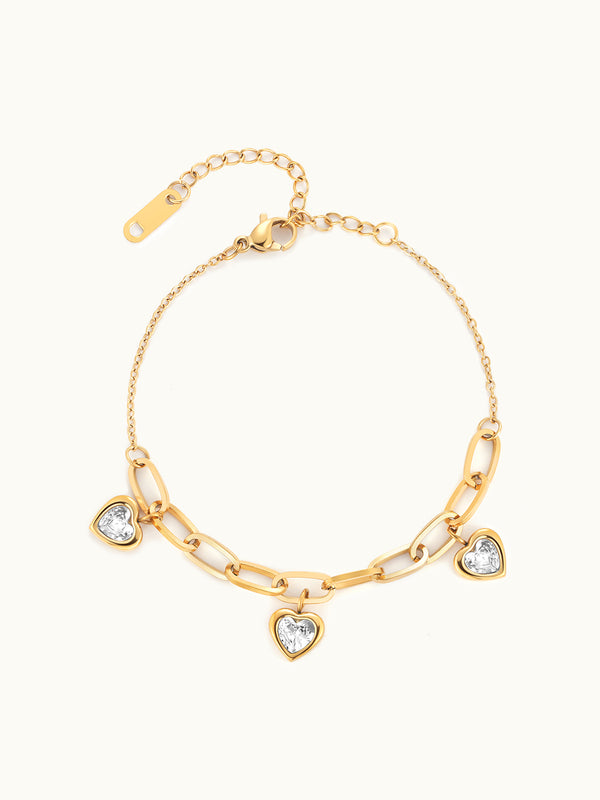 Heart Shaped Pendant Armband