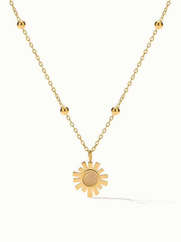 Delicate Gold Sun Kette