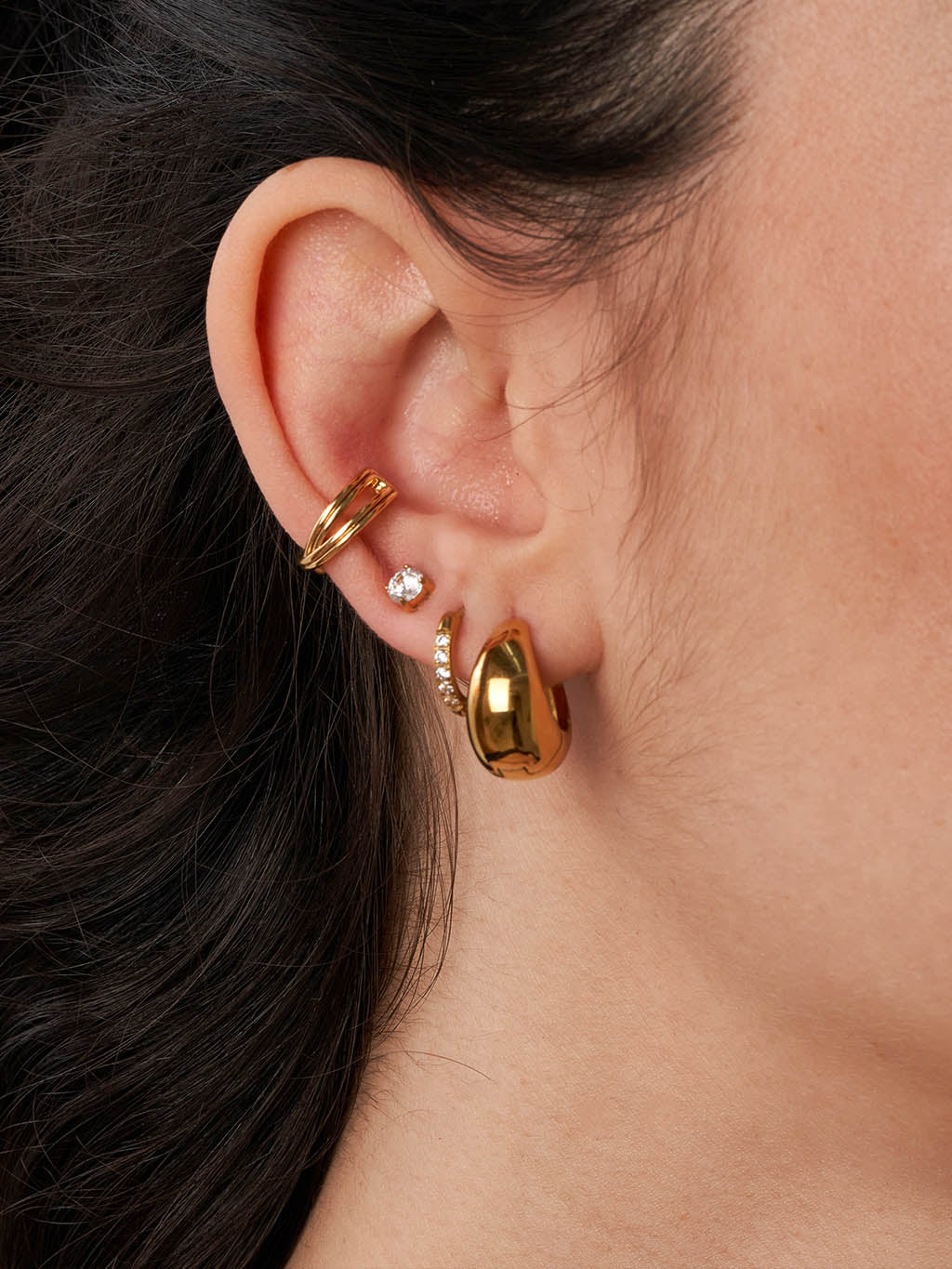 Classic Zirkonia mini Hoops Ohrringe