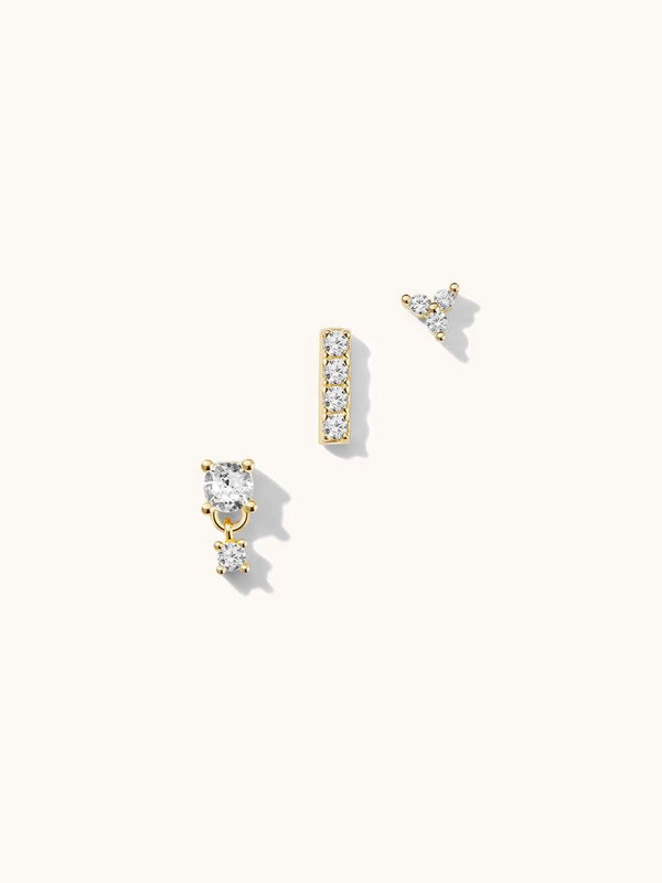 Minimalist Shine Trio Ohrringe
